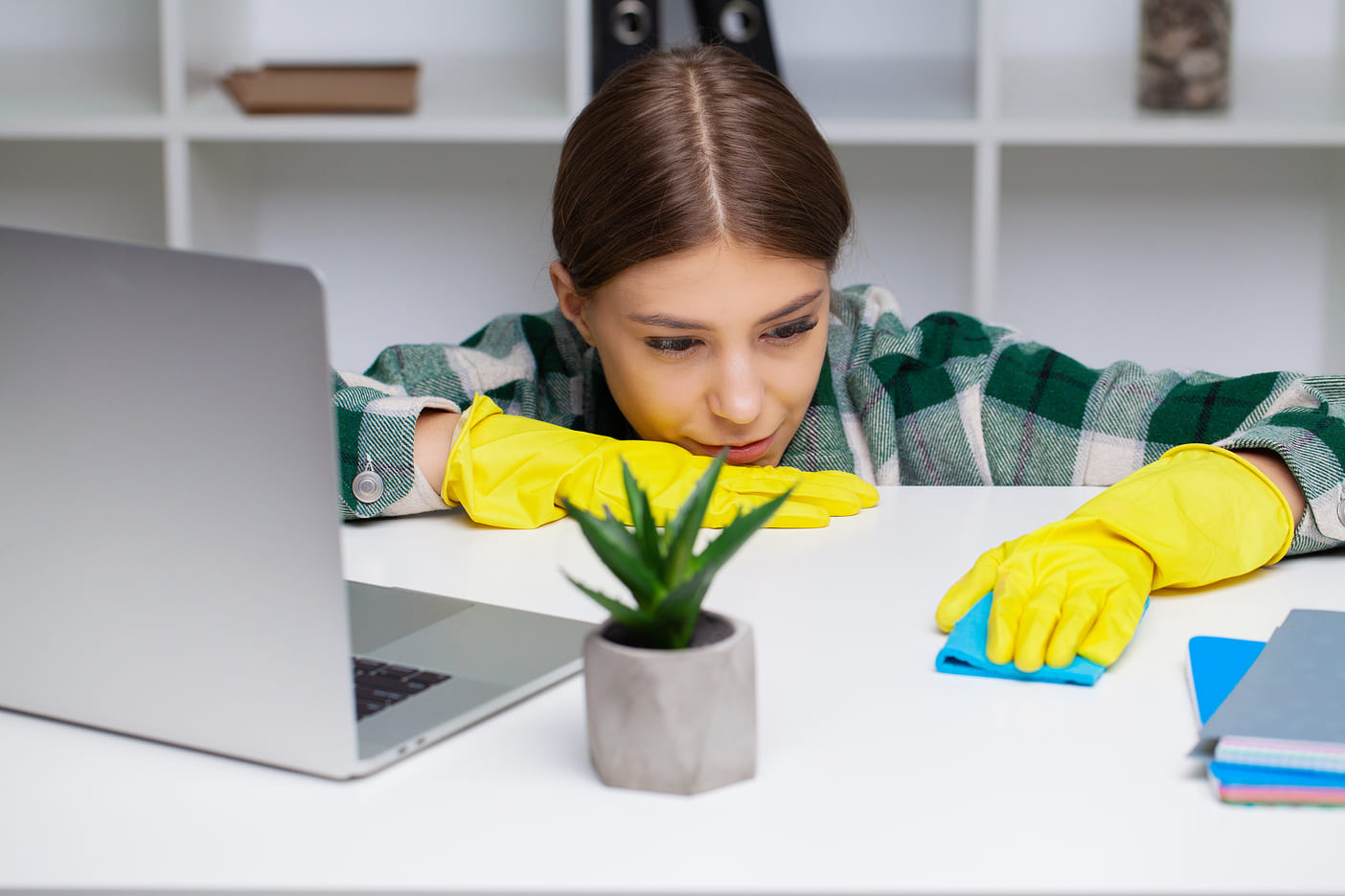 Dust and allergen removal from workspaces performed by experts in professional office environments.