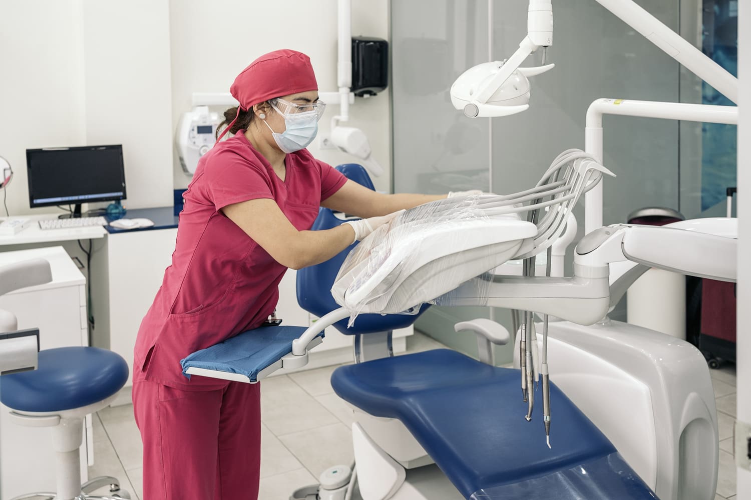 Professional dental cleaning in charlotte performed by professionals for dental clinics.