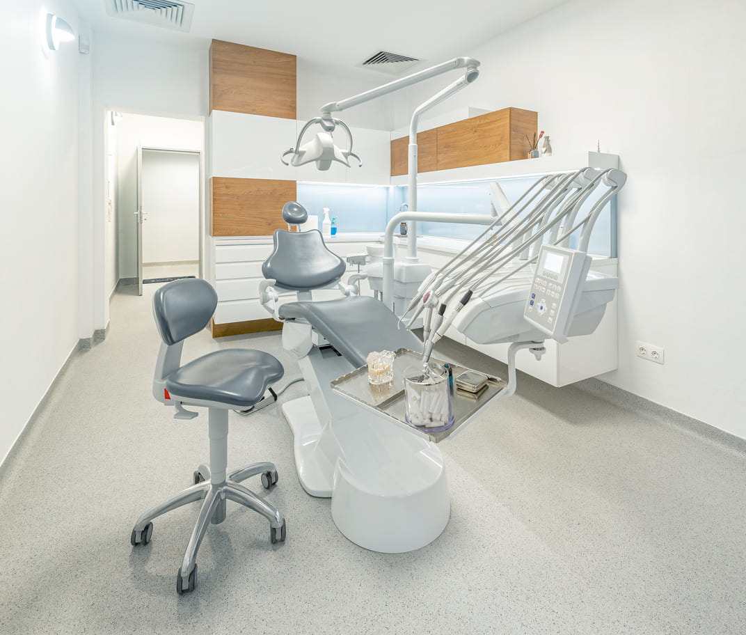 Proper disinfection of dental equipment performed by professionals for dental clinics.